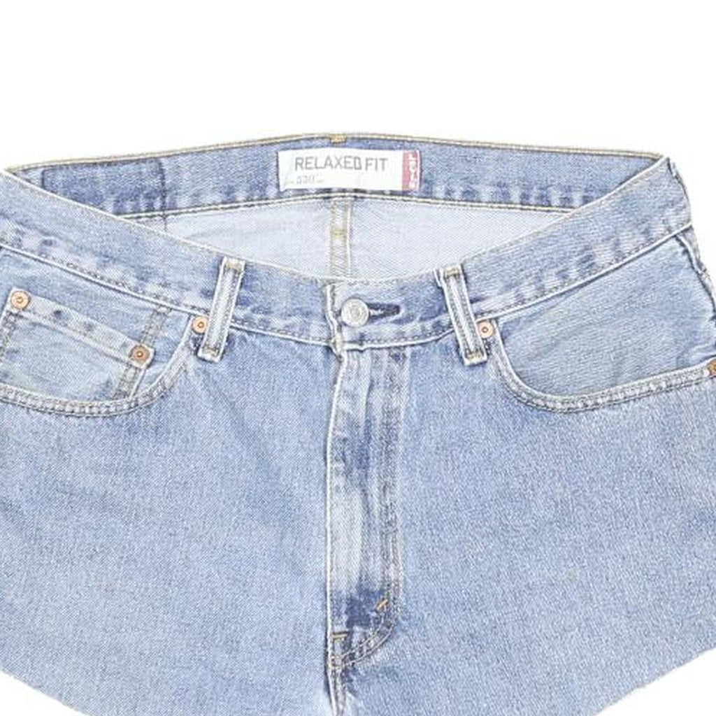 LEVI'S Womens Denim Blue Shorts Relaxed Fit L W33 Casual Cotton Blend