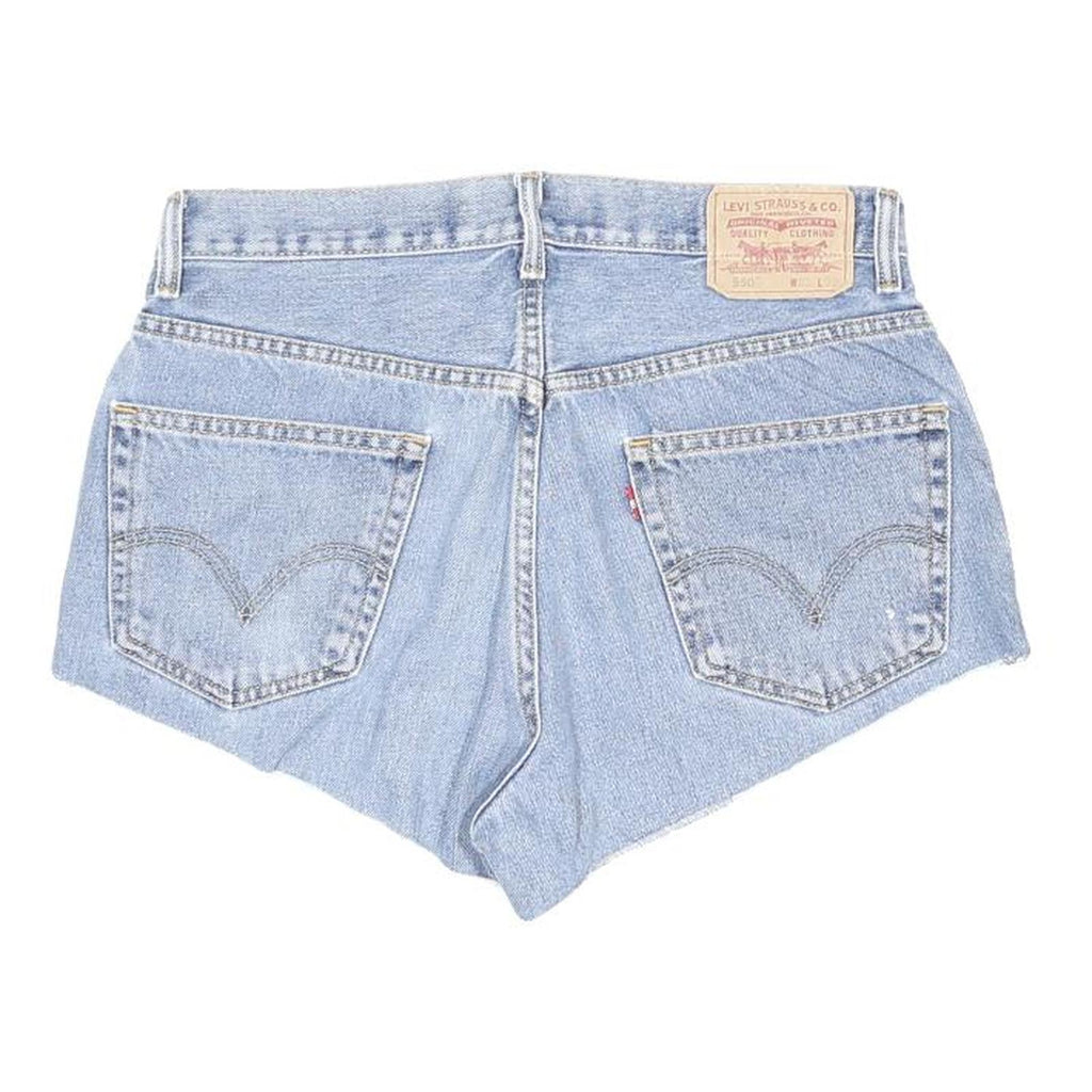 LEVI'S Womens Denim Blue Shorts Relaxed Fit L W33 Casual Cotton Blend
