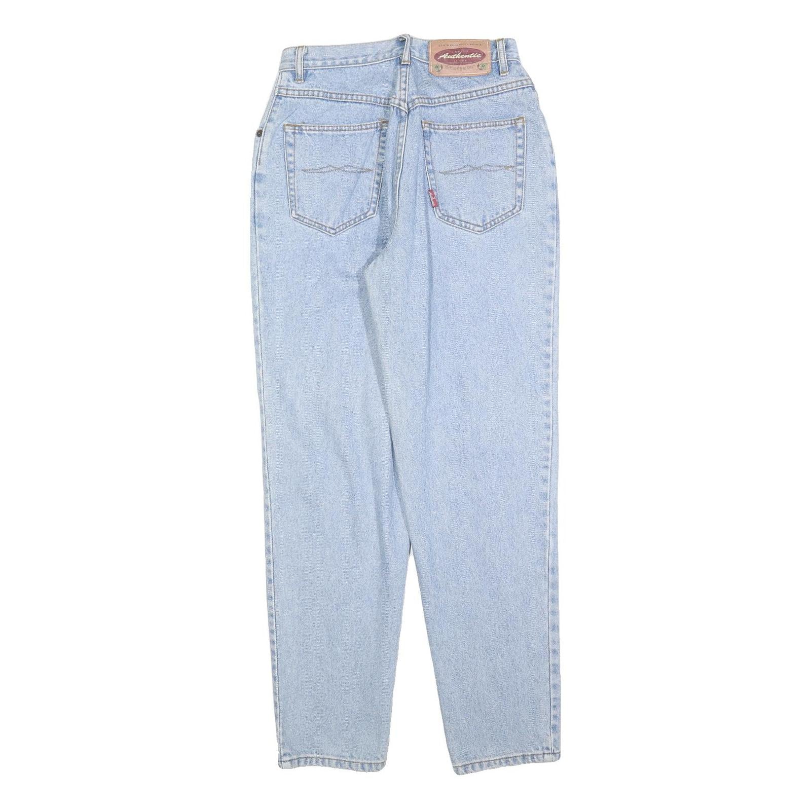 AUTHENTIC Womens Jeans Blue Regular Straight Denim Light W26 L30 Cotton Blend