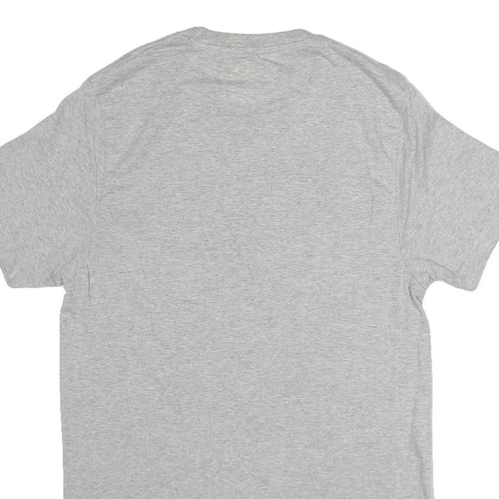 CAT Mens Grey Plain Cotton T-Shirt S Short Sleeve Crew Neck Basic Casual