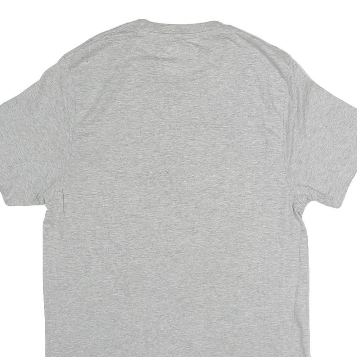 CAT Mens Grey Plain Cotton T-Shirt S Short Sleeve Crew Neck Basic Casual