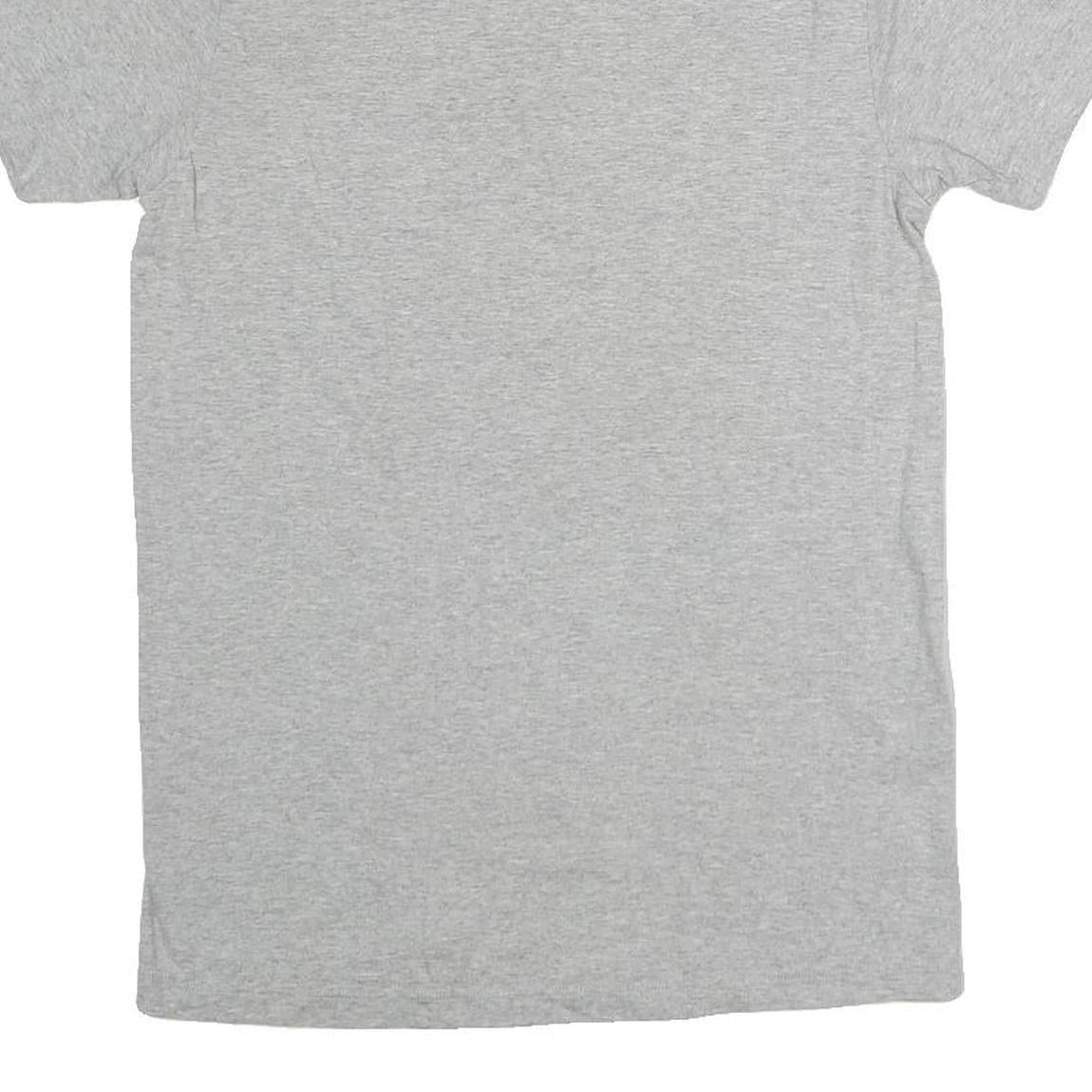 CAT Mens Grey Plain Cotton T-Shirt S Short Sleeve Crew Neck Basic Casual