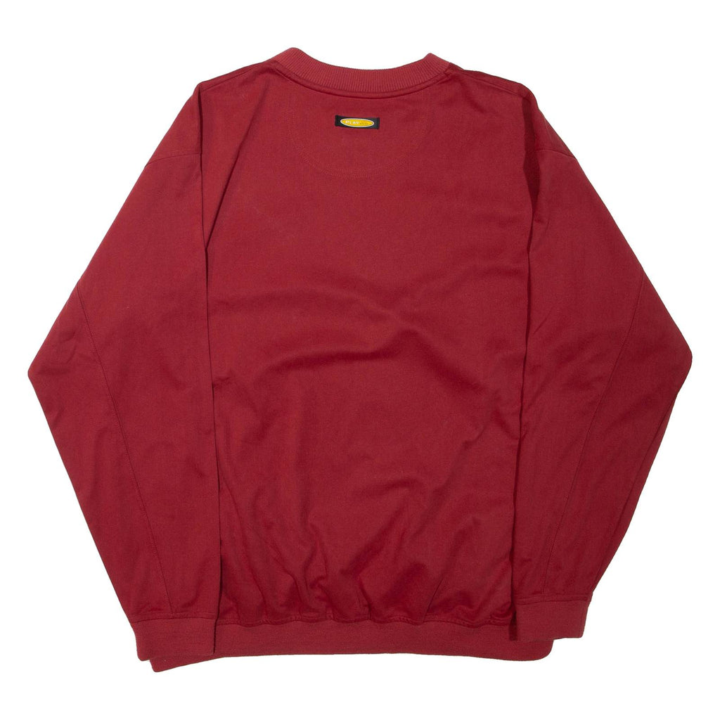 Mens Sweatshirt Red Crew Neck L