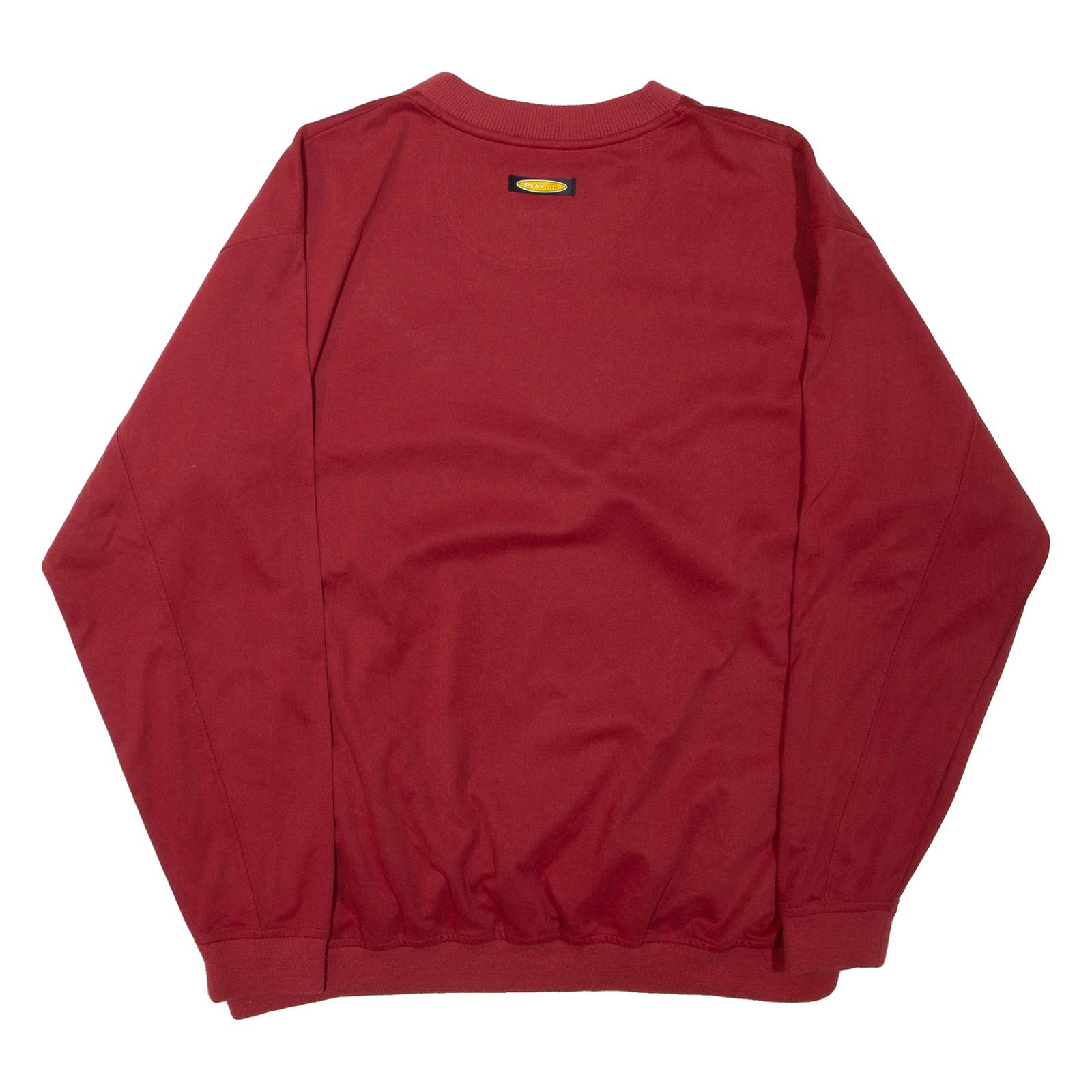 Mens Sweatshirt Red Crew Neck L