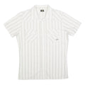 LEE Mens White Patterned Short Sleeve Shirt M Button Front Casual Summer