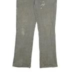 DICKIES Mens Cotton Blend Green Regular Straight Trousers W36 L34 Workwear Zip