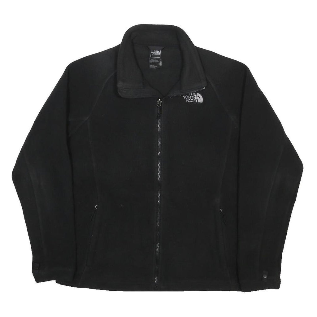 THE NORTH FACE Womens Black Jacket L Polyester Plain Zip Outdoor Activewear