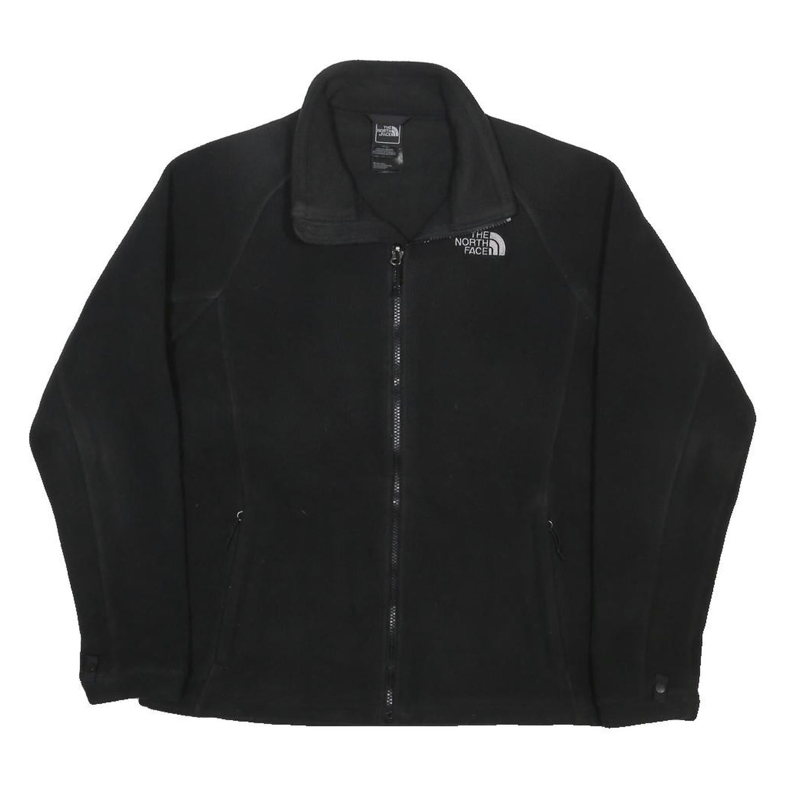 THE NORTH FACE Womens Black Jacket L Polyester Plain Zip Outdoor Activewear