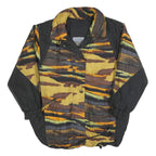 SYMPATEX Womens Yellow & Black Patterned Zip Jacket L Polyester Blend Outdoor