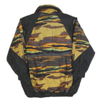 SYMPATEX Womens Yellow & Black Patterned Zip Jacket L Polyester Blend Outdoor