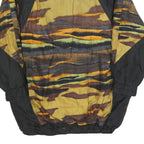 SYMPATEX Womens Yellow & Black Patterned Zip Jacket L Polyester Blend Outdoor