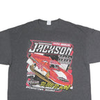 PORT AND COMPANY Mens Grey Jackson 100 Graphic T-Shirt 2XL Short Sleeve Crew