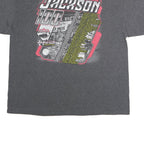 PORT AND COMPANY Mens Grey Jackson 100 Graphic T-Shirt 2XL Short Sleeve Crew