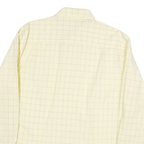 NAUTICA Mens Yellow & Blue Check Shirt M Cotton Blend Classic Fit Long Sleeve