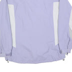 COLUMBIA Womens Purple & White Outdoor Jacket L Polyester Blend Zip Sportswear