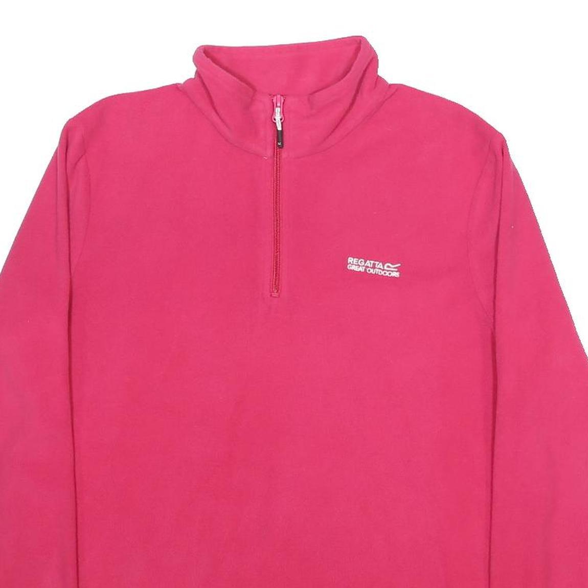 REGATTA Womens Pink Fleece Pullover Plain Crew Neck Regular UK 16 Outdoor Jumper