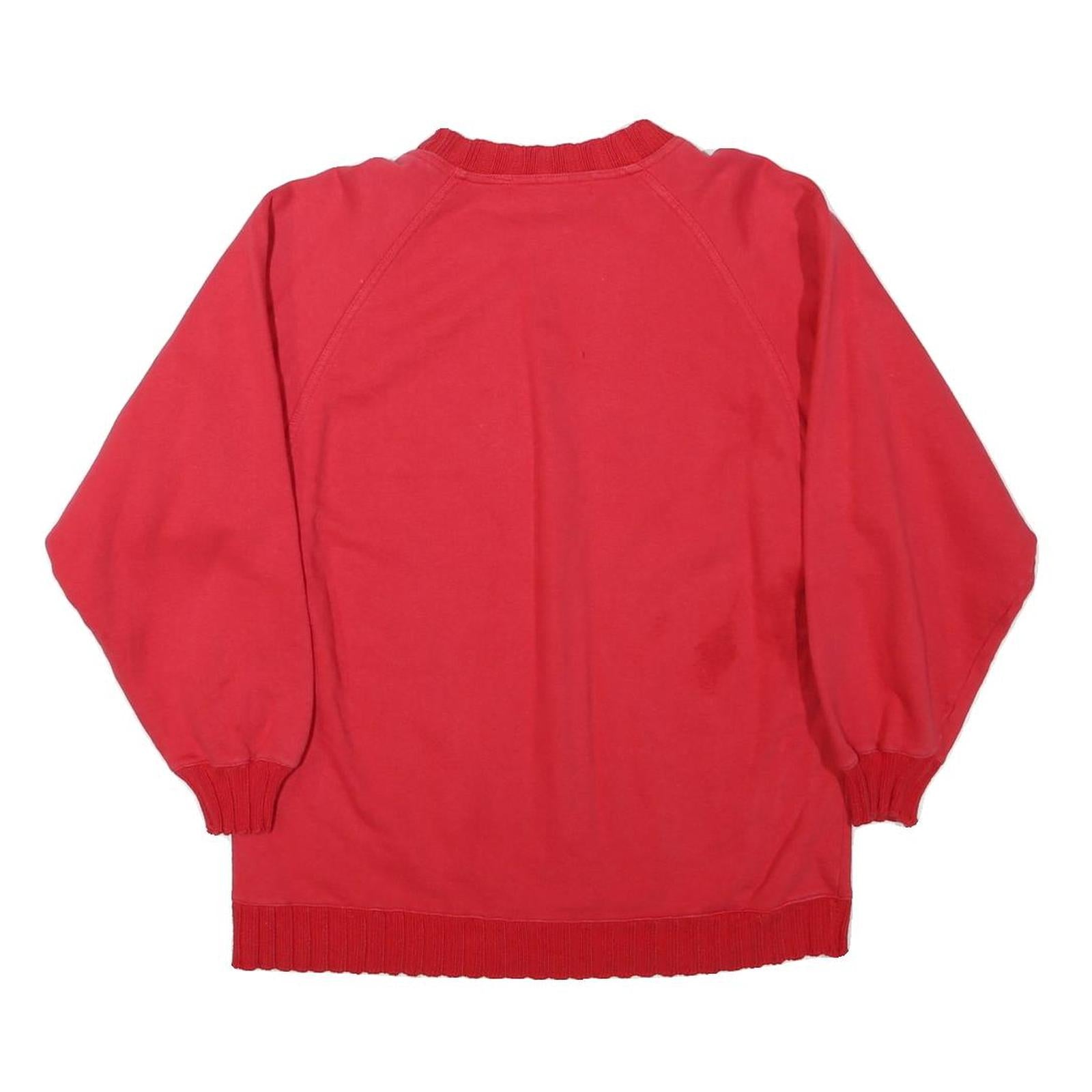 GLORIA VANDERBILT Womens Red Crew Neck M Casual Cotton Blend Sweatshirt