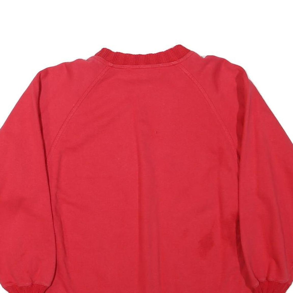 GLORIA VANDERBILT Womens Red Crew Neck M Casual Cotton Blend Sweatshirt