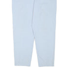 BRUNO SAINT HILARIE Womens Cotton Blend Blue Relaxed Tapered Trousers W31 L25