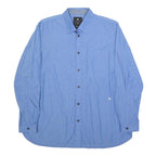 G-STAR Mens Blue XL Cotton Shirt Casual Long Sleeve Button Front