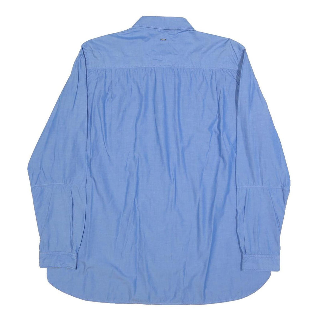 G-STAR Mens Blue XL Cotton Shirt Casual Long Sleeve Button Front
