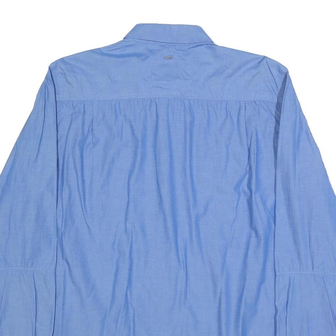 G-STAR Mens Blue XL Cotton Shirt Casual Long Sleeve Button Front