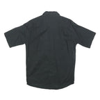 WRANGLER Mens Black & Grey Cotton Blend Short Sleeve Shirt S Casual Lightweight