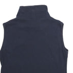 REEBOK Womens Navy Blue Sleeveless High Neck Sweatshirt UK 16 Sports Casual