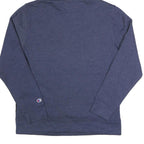 CHAMPION Mens Blue & Black Zip Hooded Hoodie L Cotton Blend Casual Sportswear