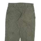 CARHARTT Mens Cotton Blend Green Relaxed Straight Trousers W40 L26 Workwear