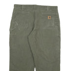 CARHARTT Mens Cotton Blend Green Relaxed Straight Trousers W40 L26 Workwear