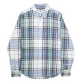 LEVI'S Mens Blue Green & White Check Shirt S Cotton Lightweight Casual