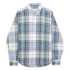 LEVI'S Mens Blue Green & White Check Shirt S Cotton Lightweight Casual