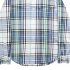 LEVI'S Mens Blue Green & White Check Shirt S Cotton Lightweight Casual