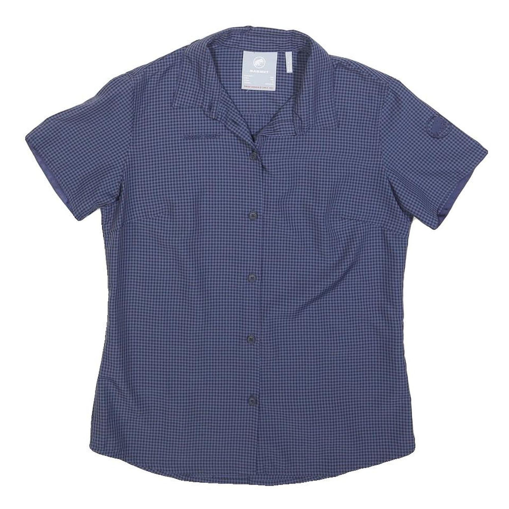 MAMMUT Womens Blue Check Shirt XS Lightweight Breathable Summer Button-Up