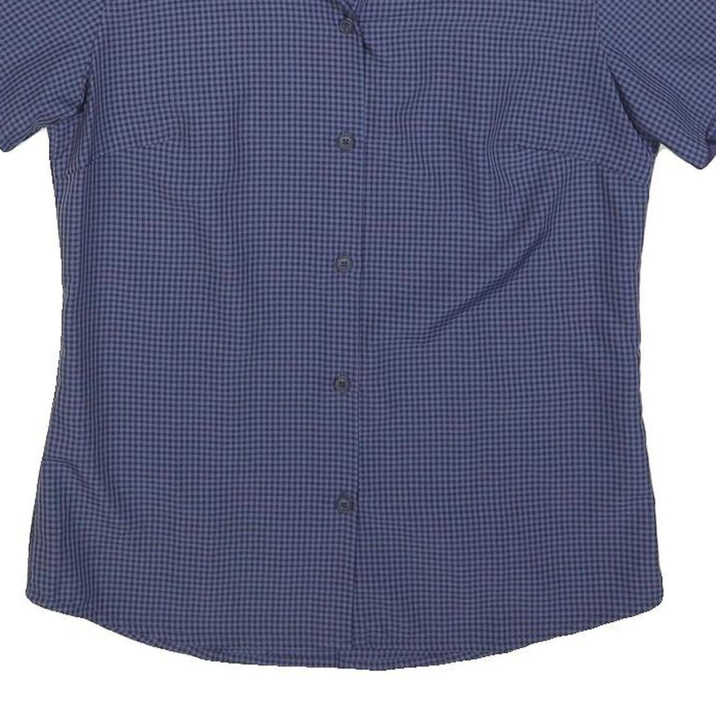 MAMMUT Womens Blue Check Shirt XS Lightweight Breathable Summer Button-Up