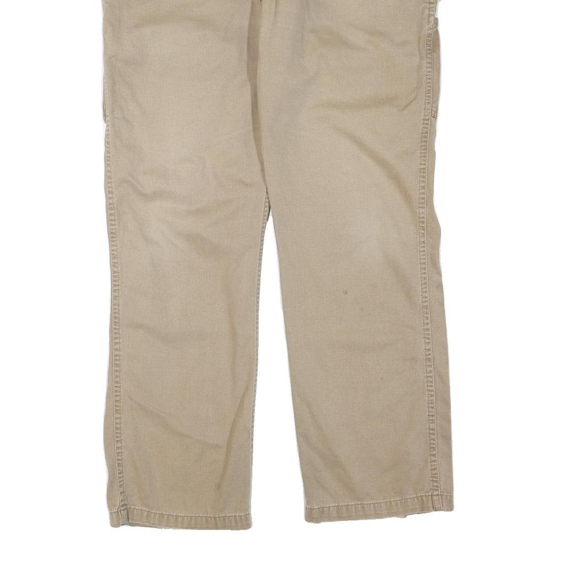 CARHARTT Mens Cotton Blend Beige Regular Straight Trousers W38 L31 Workwear