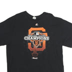 DELTA Mens Black San Francisco National League Champions Graphic T-Shirt M Short
