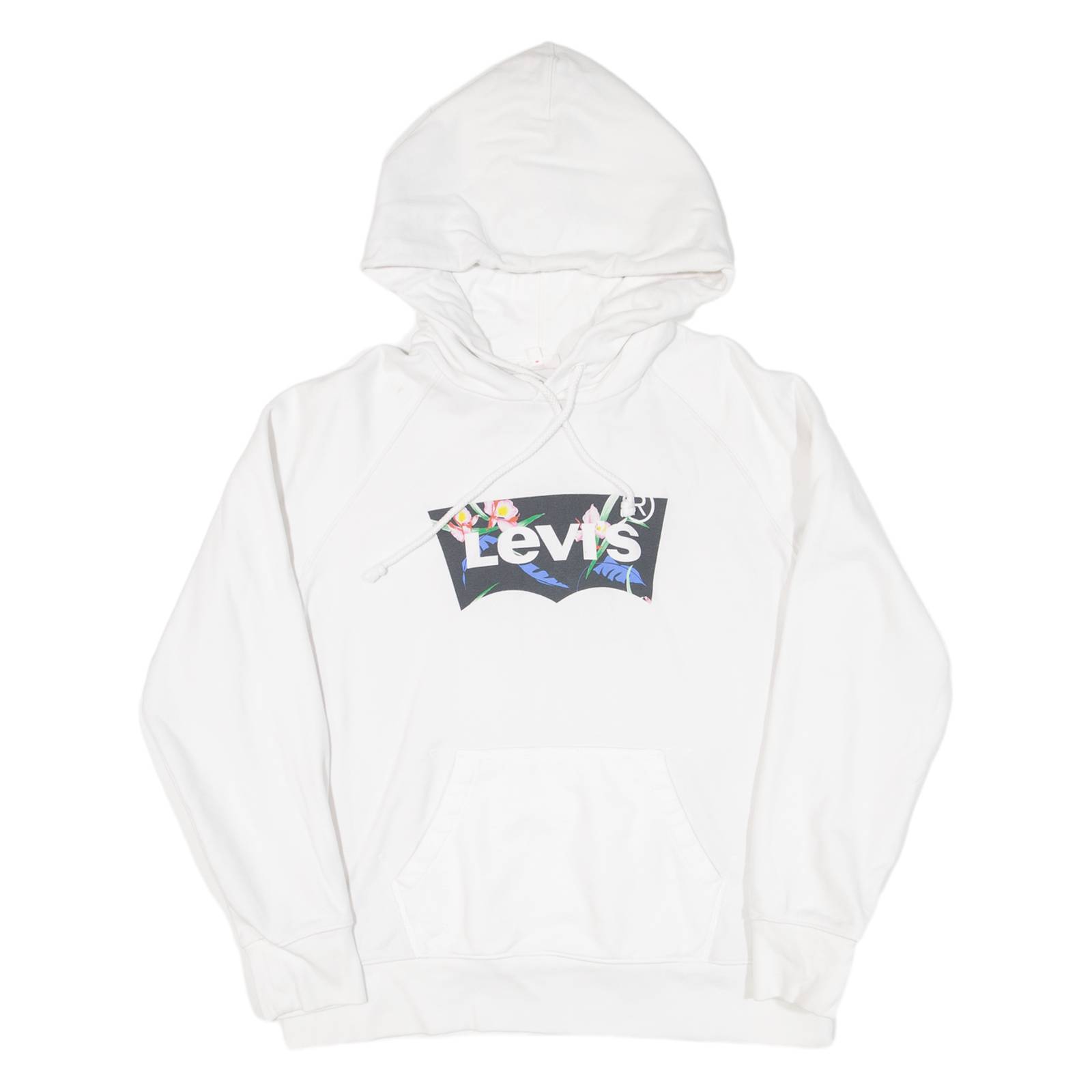 LEVI'S Womens White Hoodie M