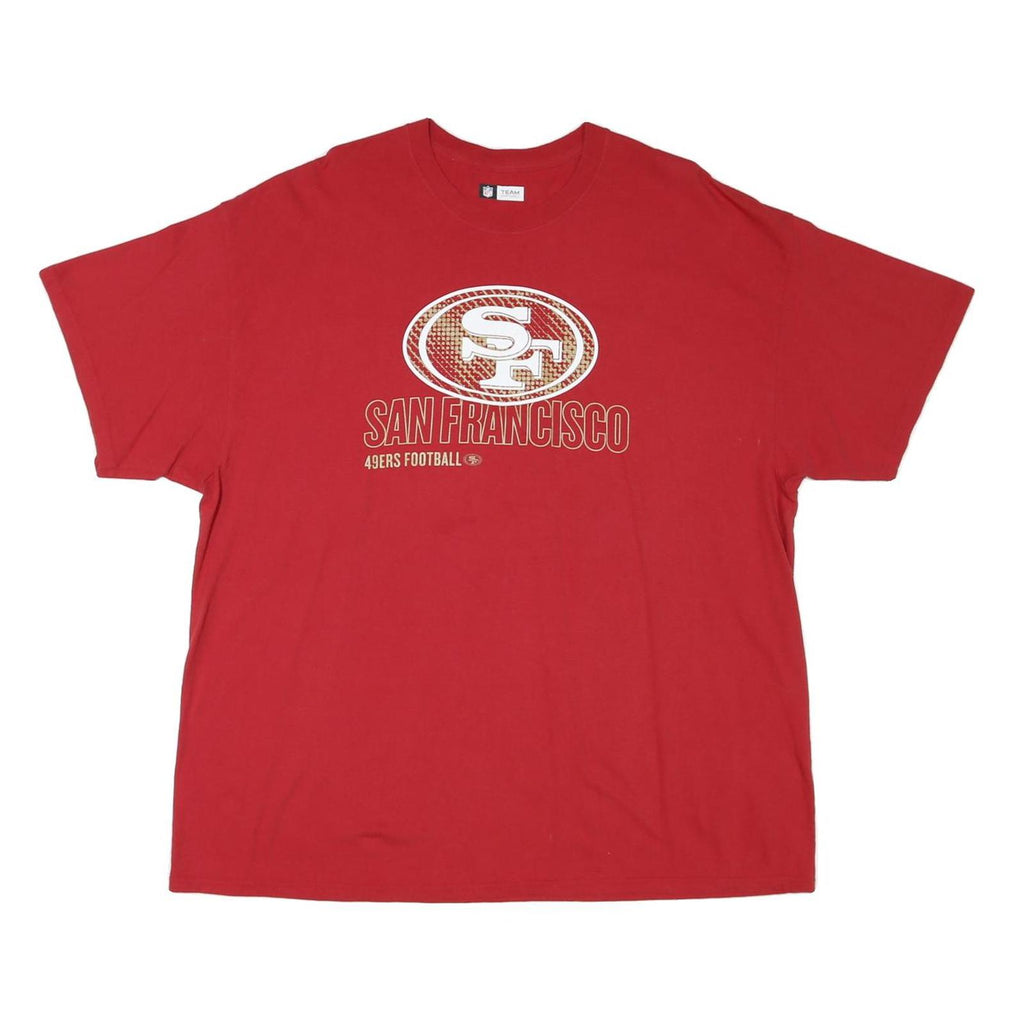 NFL Mens Red San Francisco 49ers Logo Graphic T-Shirt 2XL Short Sleeve Crew Neck