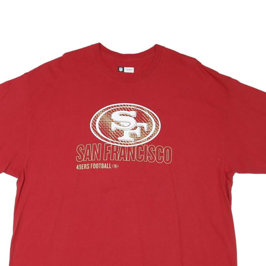 NFL Mens Red San Francisco 49ers Logo Graphic T-Shirt 2XL Short Sleeve Crew Neck