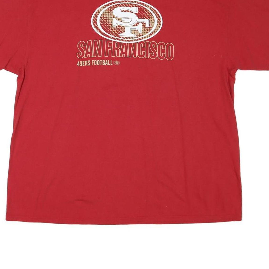 NFL Mens Red San Francisco 49ers Logo Graphic T-Shirt 2XL Short Sleeve Crew Neck
