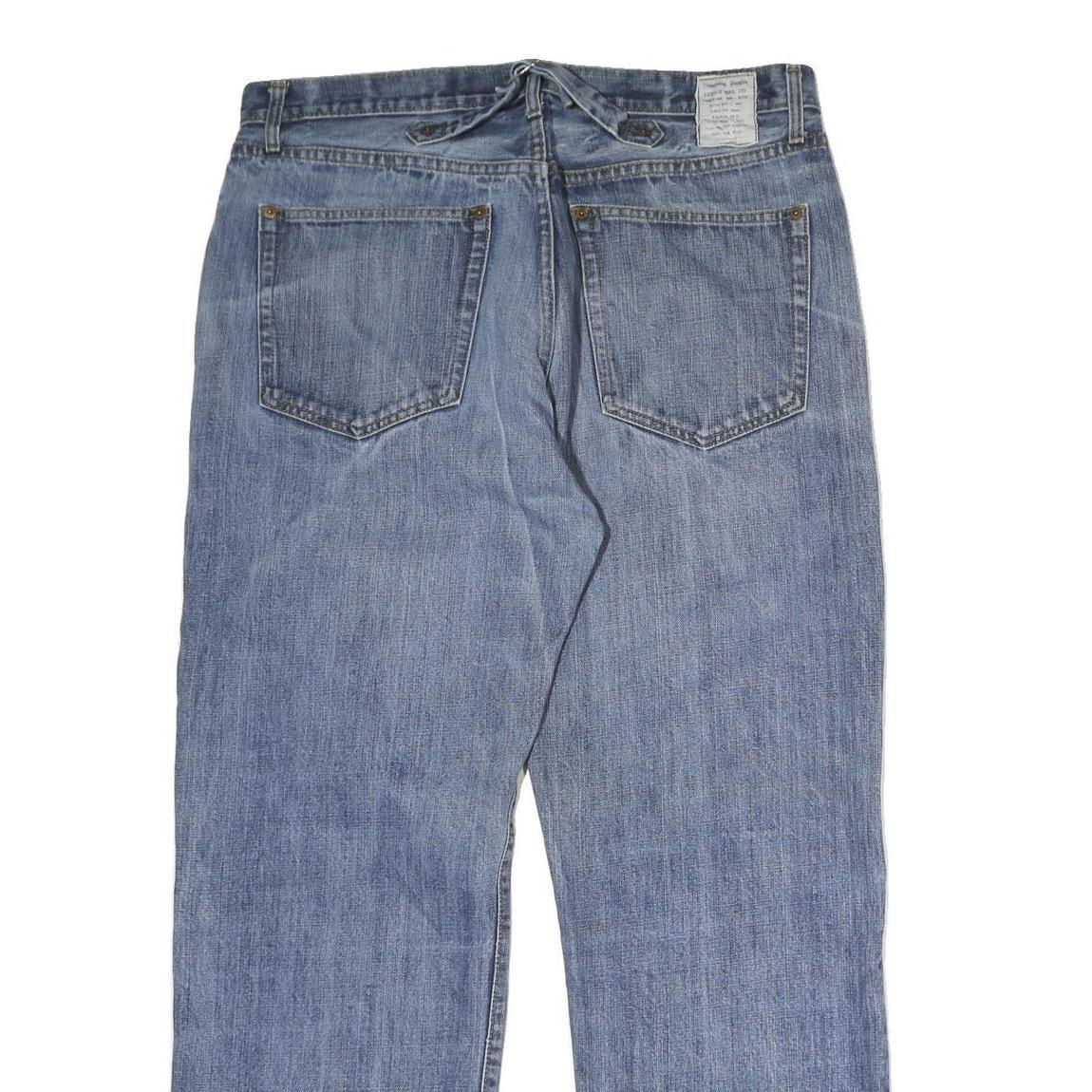 Mens Regular Fit Light Blue Denim Cotton Jeans W38 L39 Classic Zip Closure