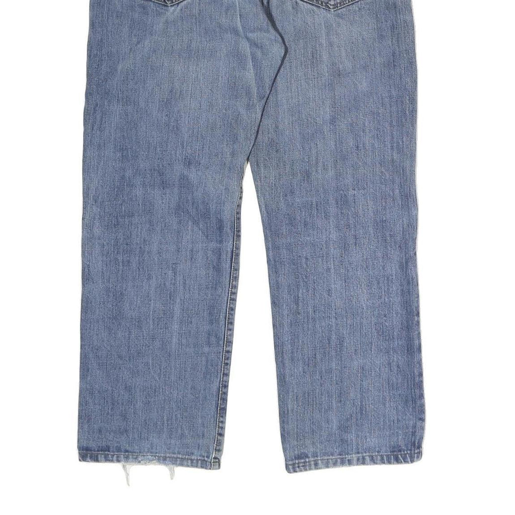 Mens Regular Fit Light Blue Denim Cotton Jeans W38 L39 Classic Zip Closure