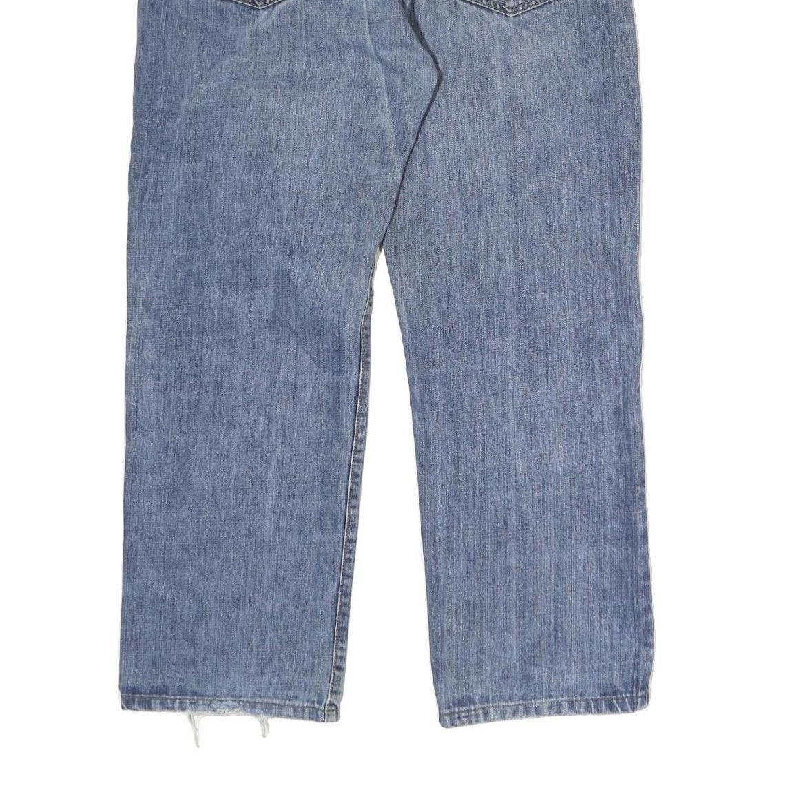 Mens Regular Fit Light Blue Denim Cotton Jeans W38 L39 Classic Zip Closure