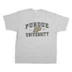 ANVIL Mens Grey Purdue University Graphic T-Shirt XL Short Sleeve Crew Neck