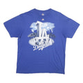 MAJESTIC Mens Blue LA Dodgers Graphic T-Shirt XL Short Sleeve Crew Neck Baseball