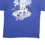 MAJESTIC Mens Blue LA Dodgers Graphic T-Shirt XL Short Sleeve Crew Neck Baseball