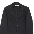 MARELLA Womens Black Jacket M Cotton Blend Classic Button Closure Plain