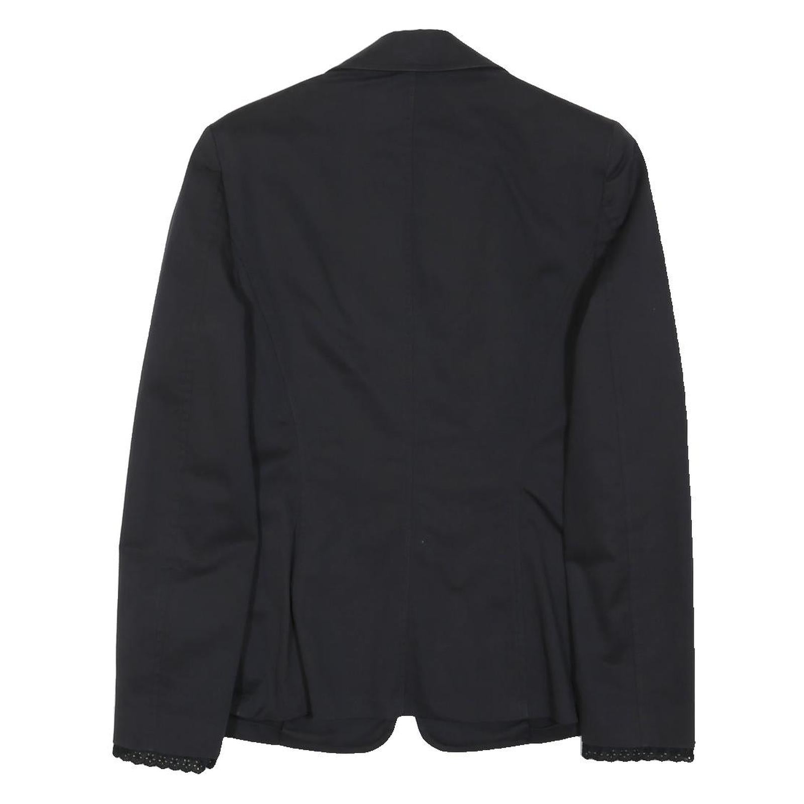 MARELLA Womens Black Jacket M Cotton Blend Classic Button Closure Plain